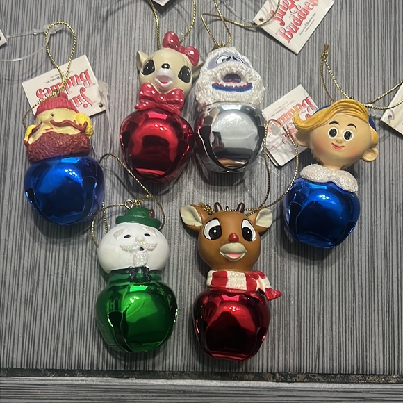 Set 16 vtg Jingle Buddies Rudolf the Red Nose Reindeer Christmas tree ornaments - Picture 4 of 11
